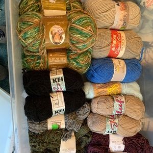 16 skeins of yarn